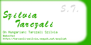 szilvia tarczali business card